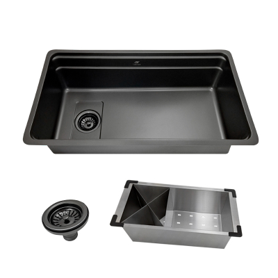 Pia Cuba de Cozinha Gourmet em Aço Inox 3...