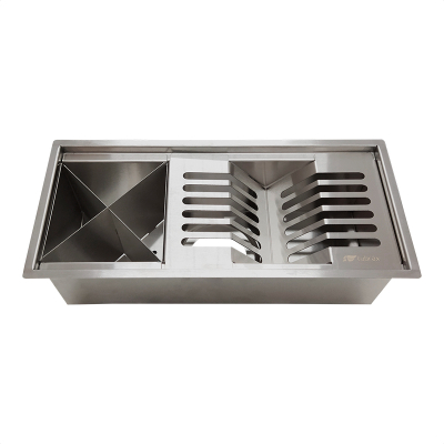 Canal organizador  Cozinha 37x18 Aço Inox...