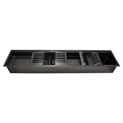 Canal Organizador de Cozinha Preto Aço In...